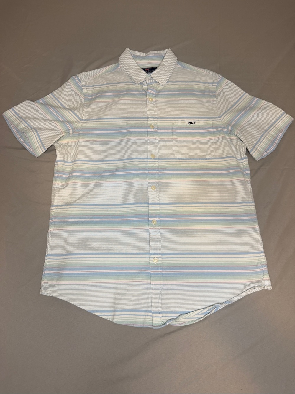 Vineyard Vines Slim Fit Tucker Shirt Medium Blue Stripe Button Down